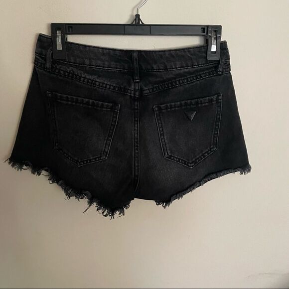 GUESS Mya Zipper Denim High Rise Shorts sz 24 - Picture 8 of 12